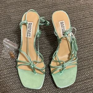 Badgley Mischka Mint Green Strappy Sandals
